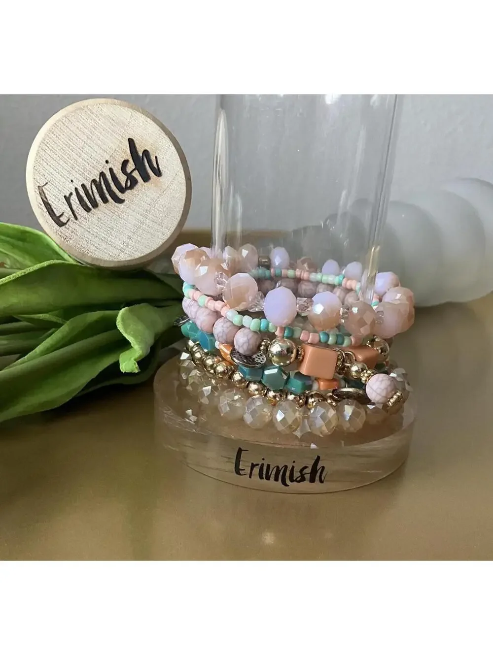 Erimish Pink Turquoise Bracelet Stack